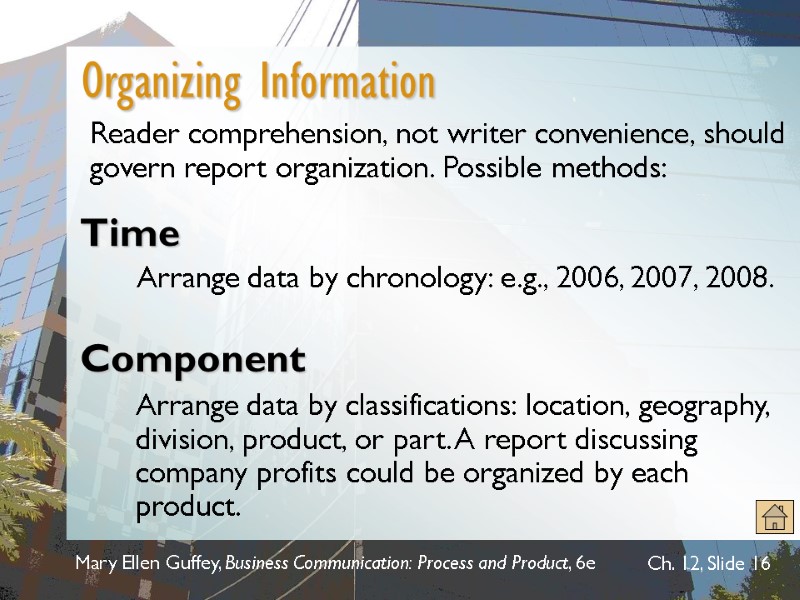 Mary Ellen Guffey, Business Communication: Process and Product, 6e  Ch. 12, Slide 16